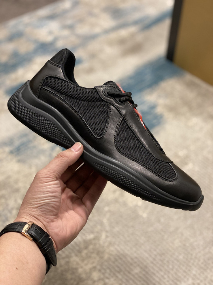 PRAD BLACK RED CUP BIKE FABRIC SNEAKERS