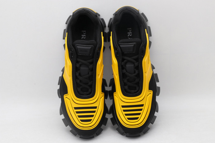 PRAD BLACK YELLOW SNEAKERS