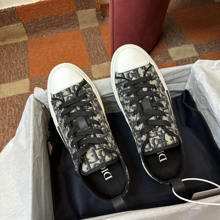 Dior B23 Low Top Canvas Oblique Black D05