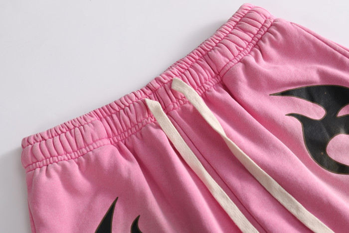 Hellstar Flame Shorts Pink