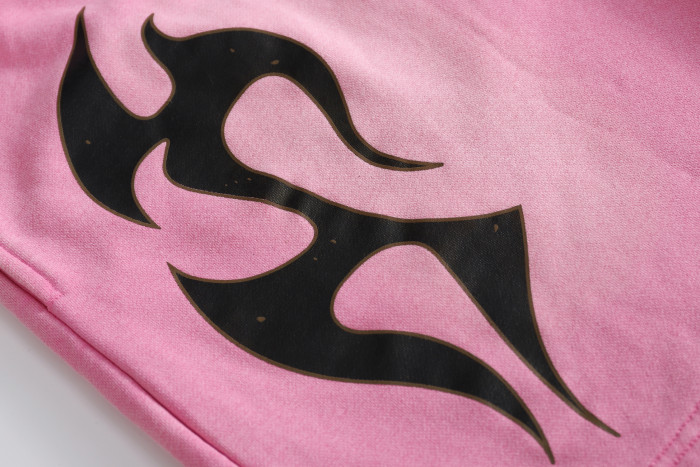 Hellstar Flame Shorts Pink