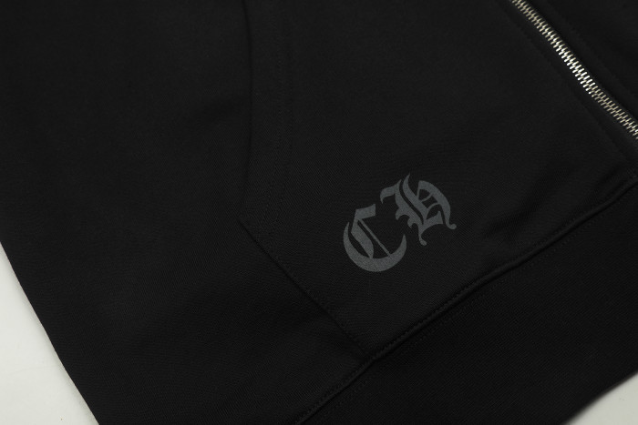 Chrome Hearts Horseshoe Floral Zip Up Hoodie KE821